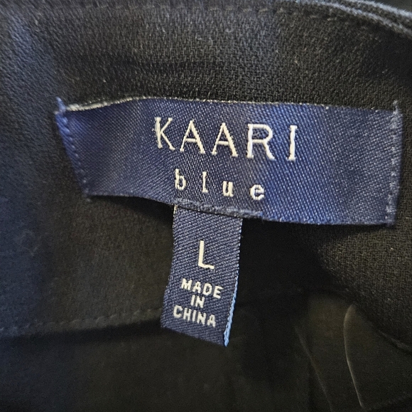 KAARI BLUE Black open front shawl collar blazer. Size Large - Picture 6 of 9